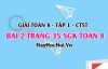 Giải bài 2 trang 35 Toán 8 Tập 1 SGK Chân trời sáng tạo